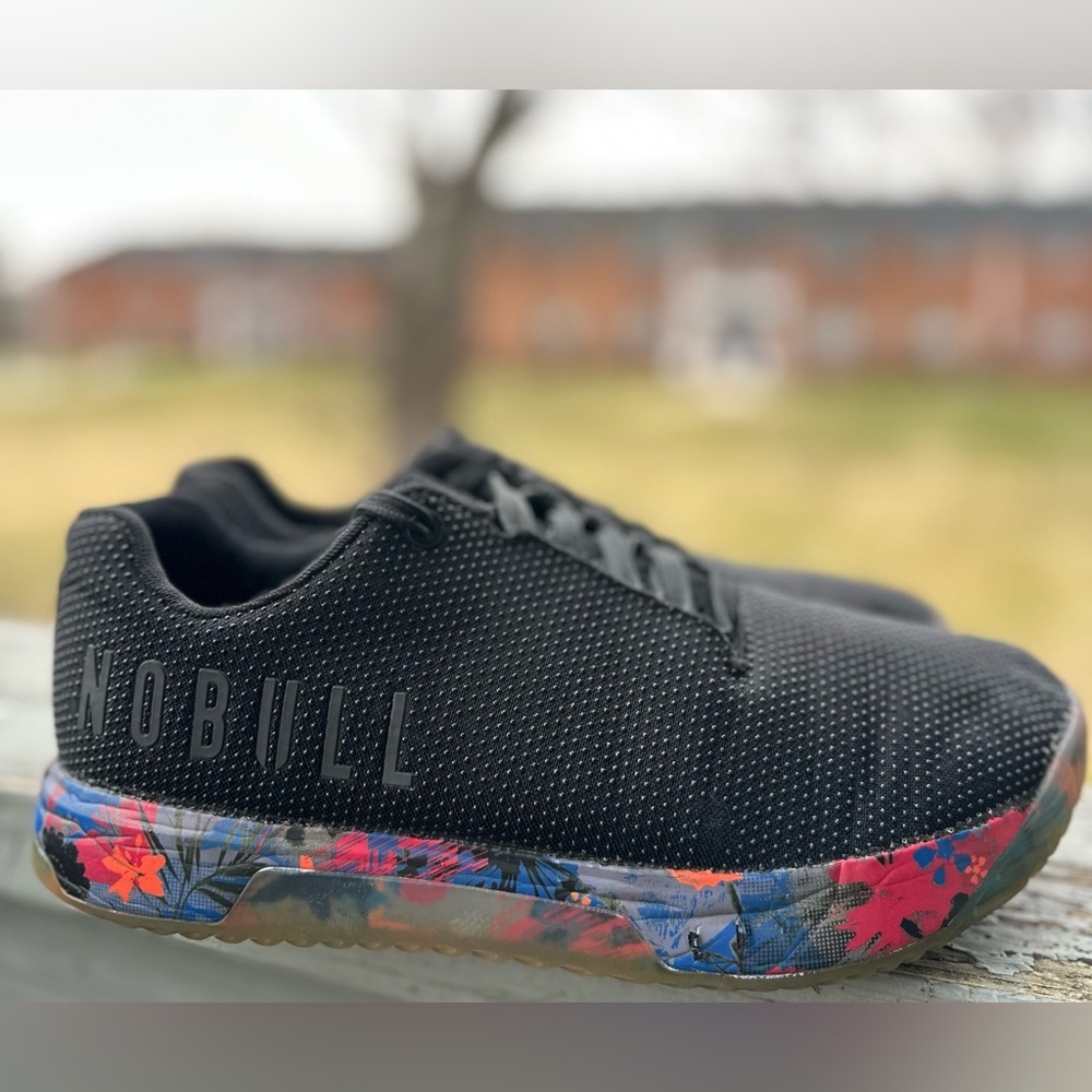 NOBULL Wom 8.5 Tropical Floral Trainer SuperFabric Wide Toe Box Workout Sneaker